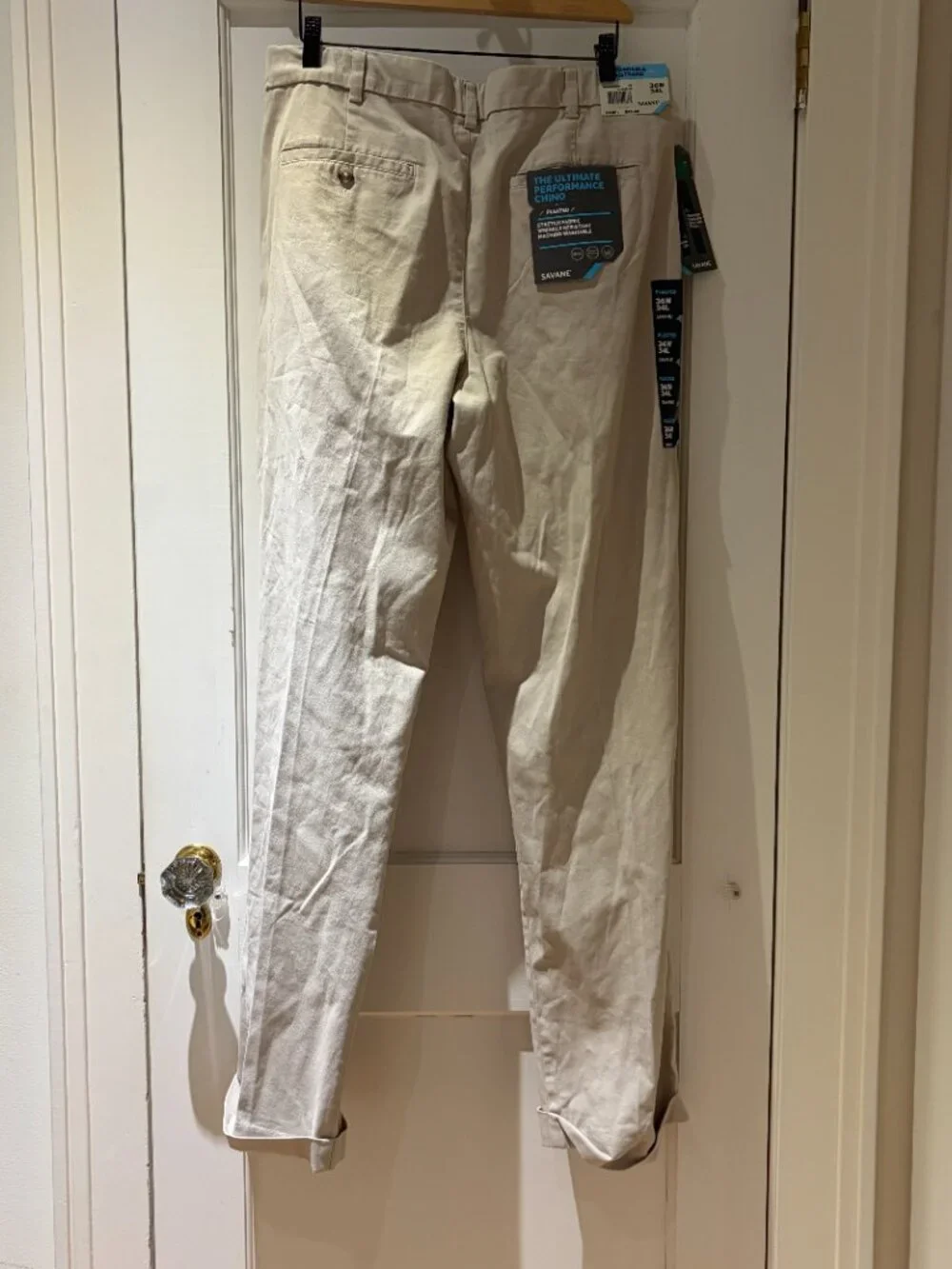 Savane Pleated Ultimate Performance Chino Pants Size 36x34 NWT - Picture 3 of 9